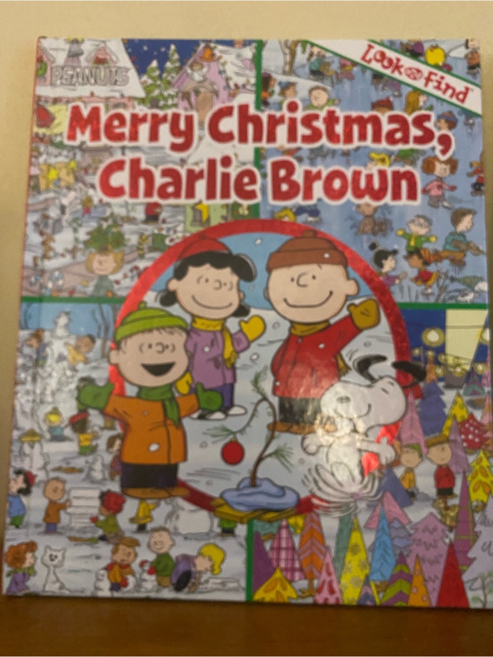 Peanuts Holiday Look & Find Book in Red, Green, Purple